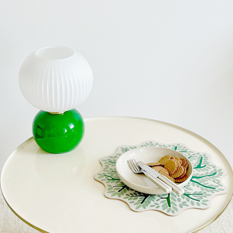 Lampe de chevet en verre Adonis vert