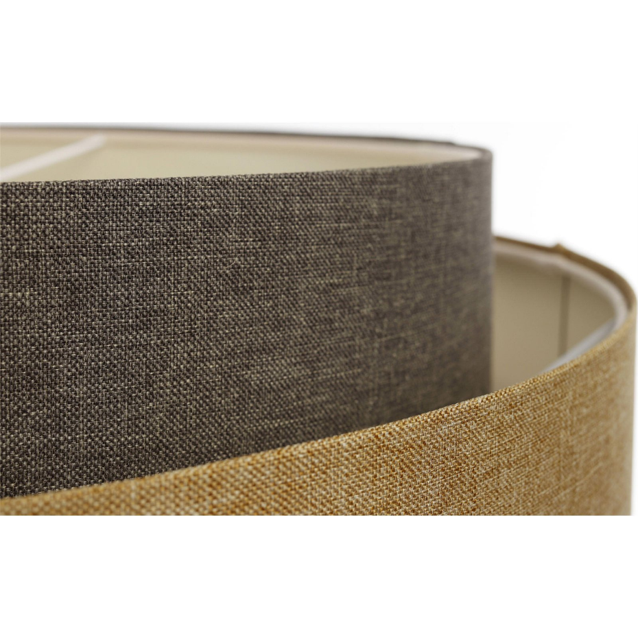 Suspension en tissu et rotin ronde Boho Elegant