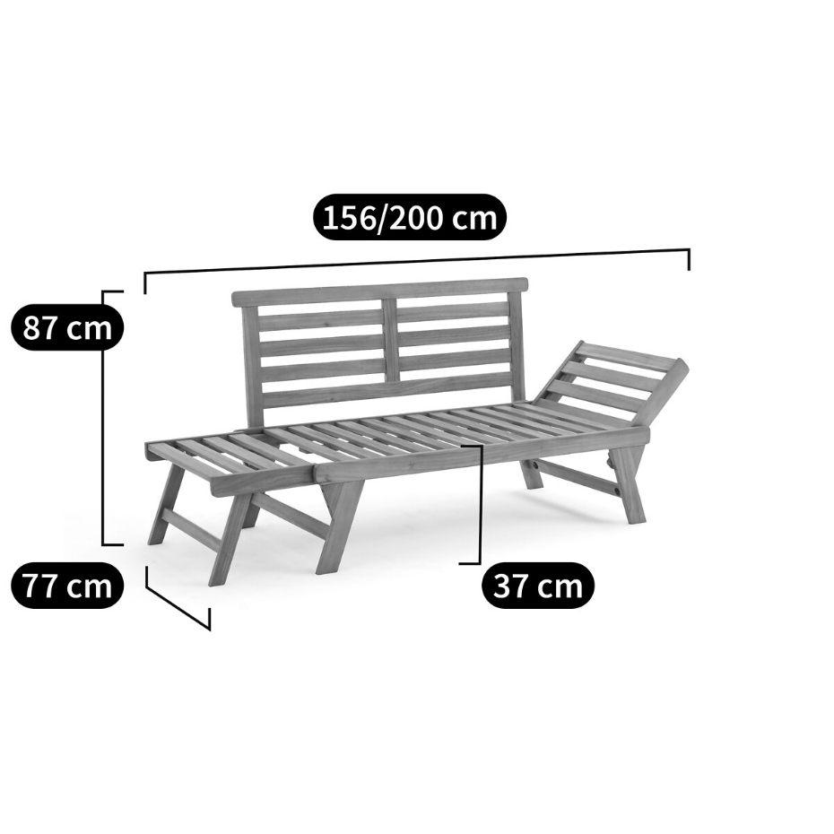 Canapé de jardin modulable Celena