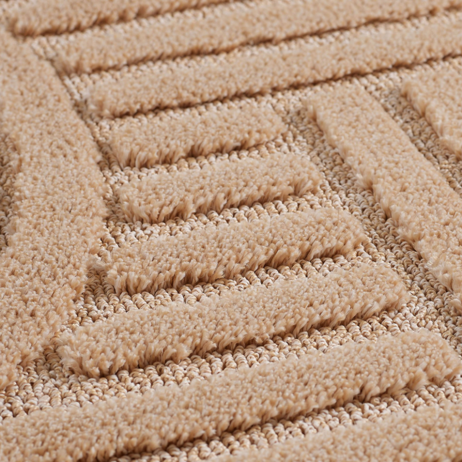 Tapis intérieur rond à relief TURIN