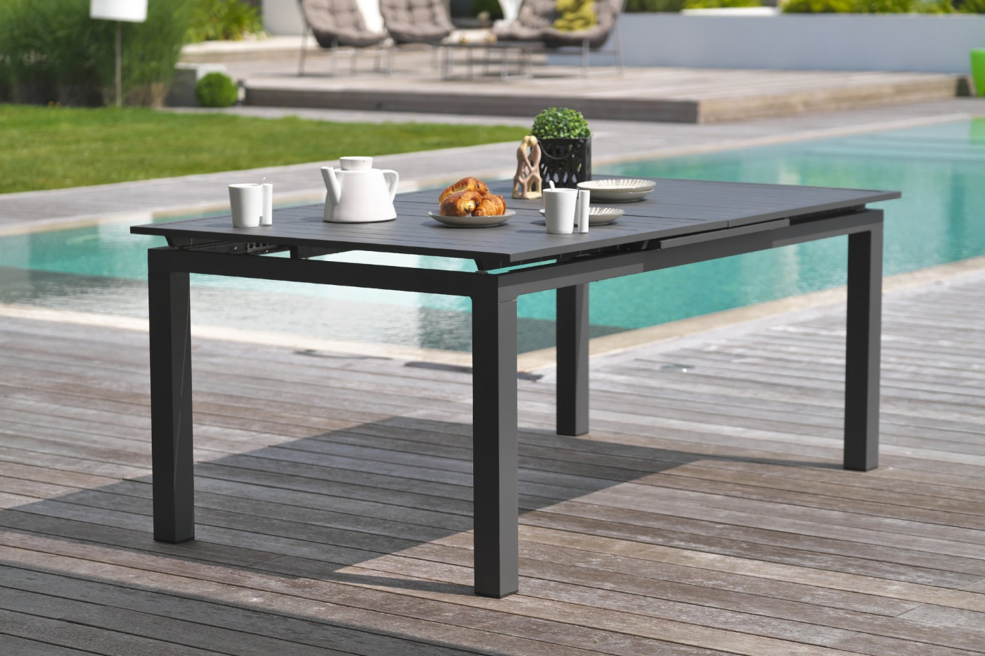 Ensemble repas de jardin en aluminium MIAMI