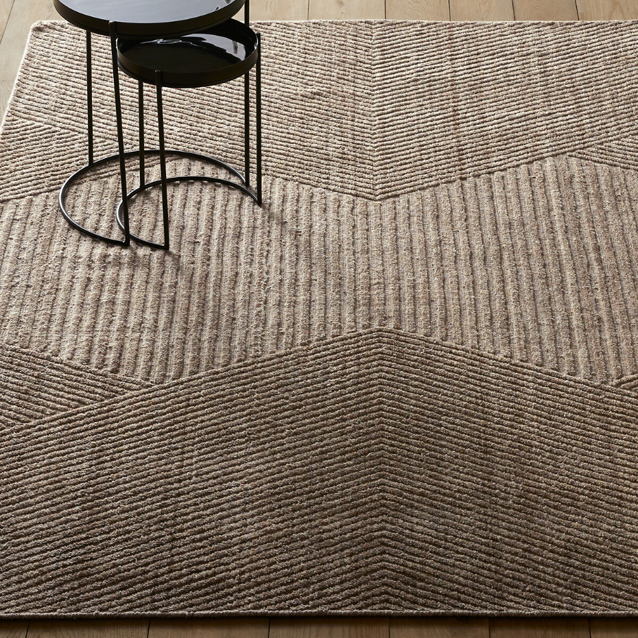 Tapis laine reliéfé, tissé main, Aitor