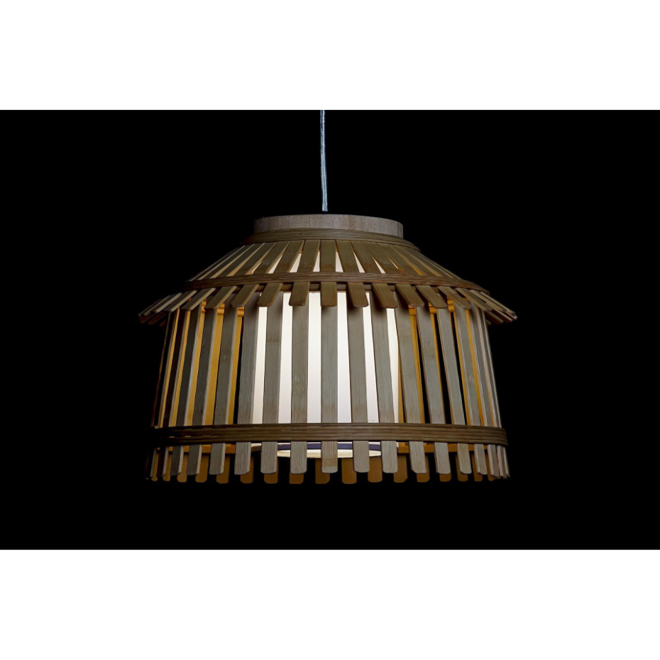 Suspension bambou et polyester - 43x43x29cm