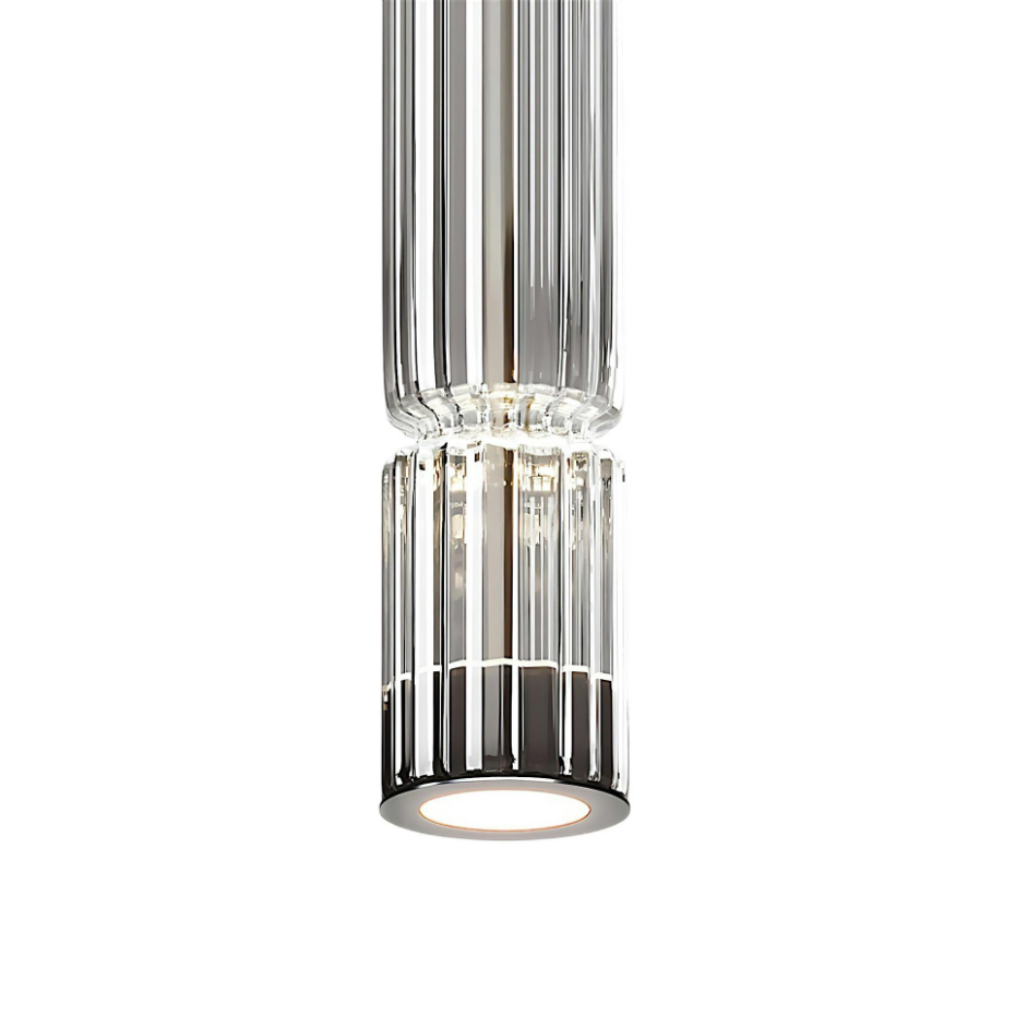 Suspension design à LED, abat-jour en verre SOLANA