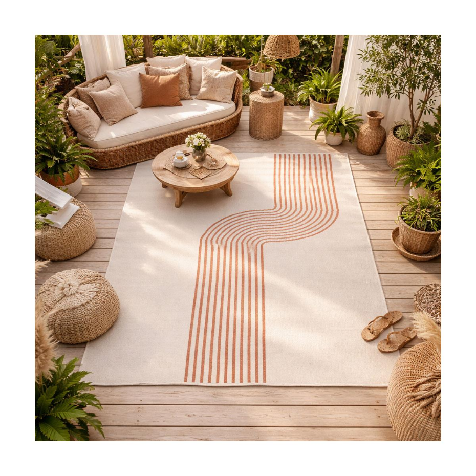 Tapis extérieur, kilim reversible LYN2 BM REVERSIBLE