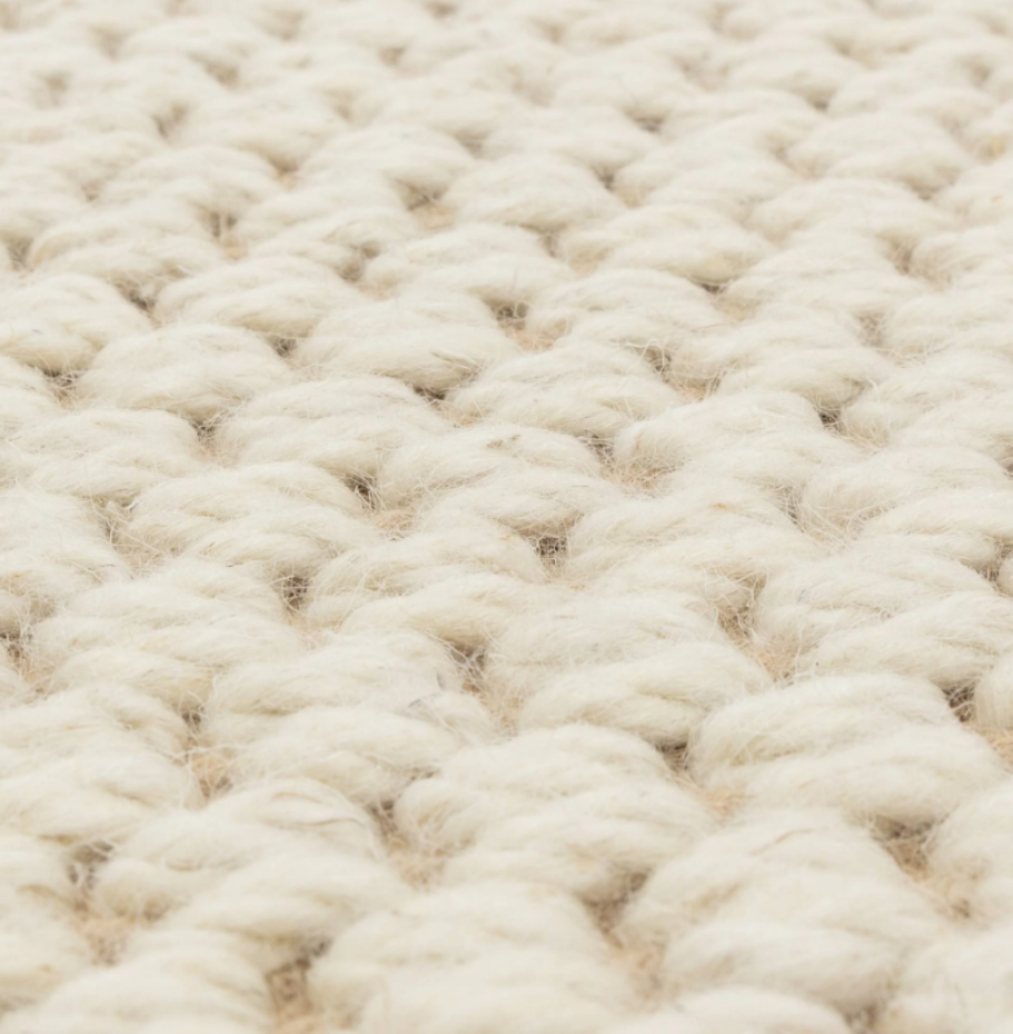 Tapis de salon moderne laine et jute ROKA