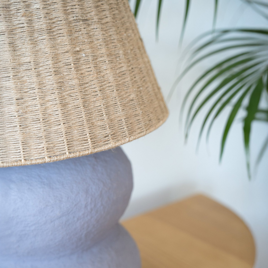 Lampe en jute et papier - IDA