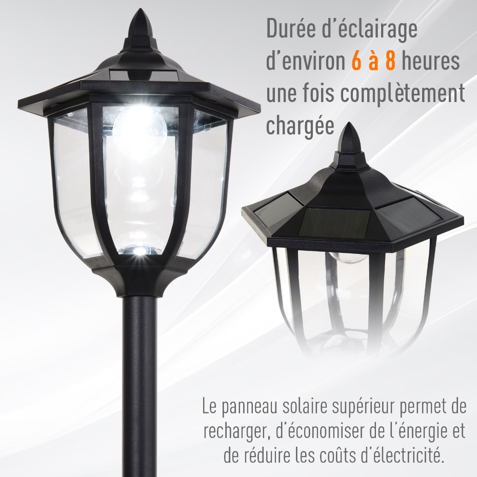 Luminaire extérieur solaire