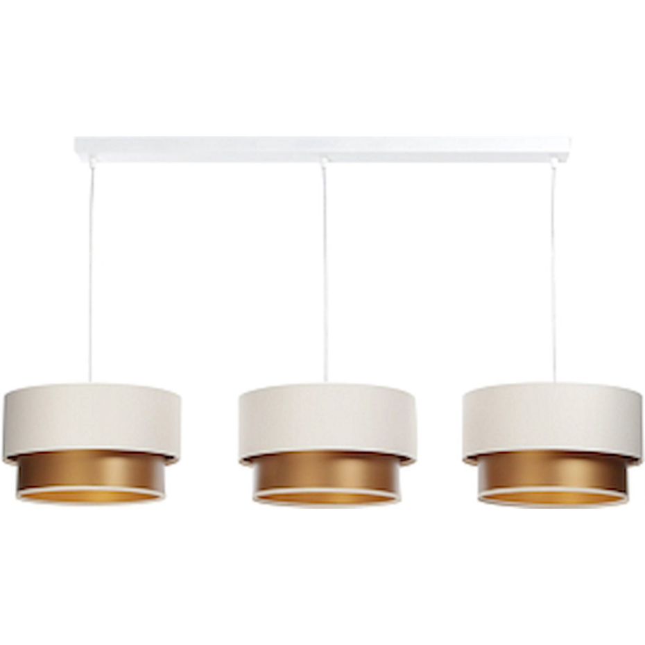Suspension rectangulaire en PVC effet cuivre Duo ellegant