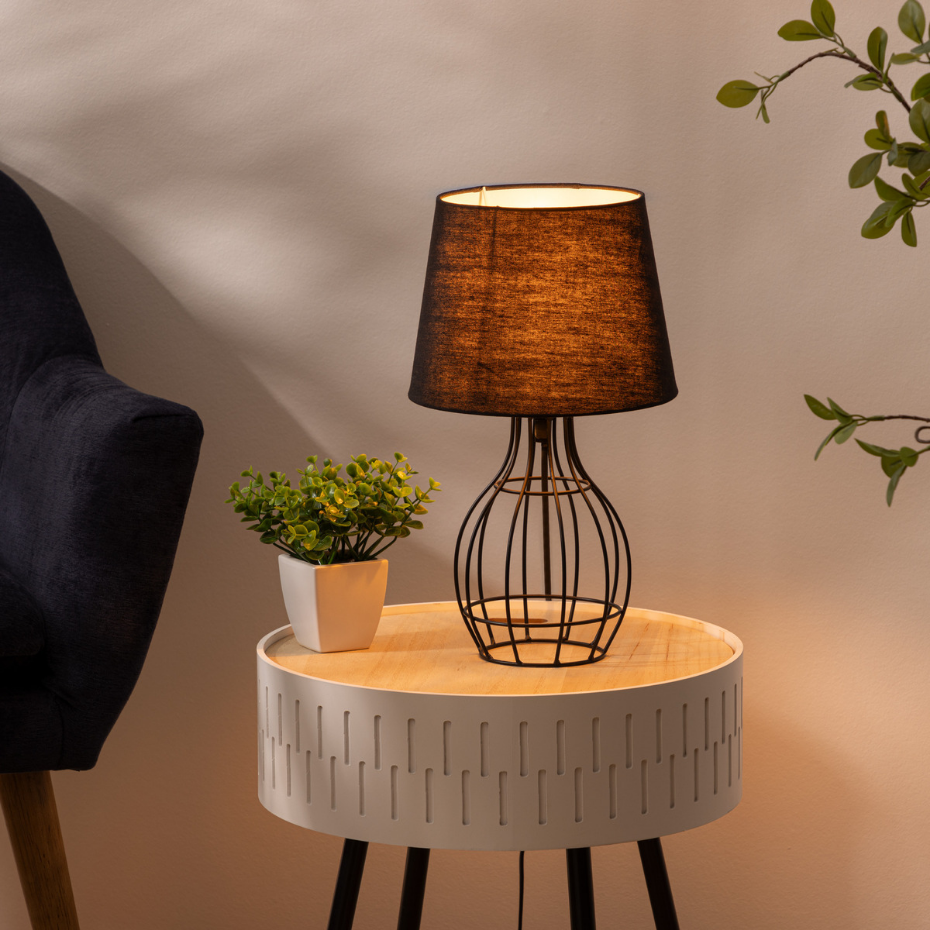 Lampe filaire design audacieux fer et coton MOCA