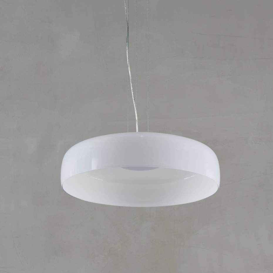Suspension LED dôme verre opale - RICCARDO