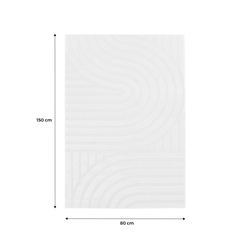 Tapis intérieur motifs arches crème BLAKE