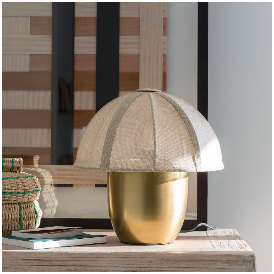 Lampe HÉLOÏSE métal et AJ tissu