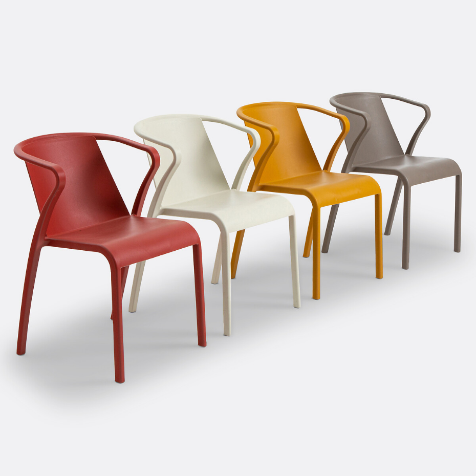 Lot de 2 fauteuils en polypropylène, Predsida