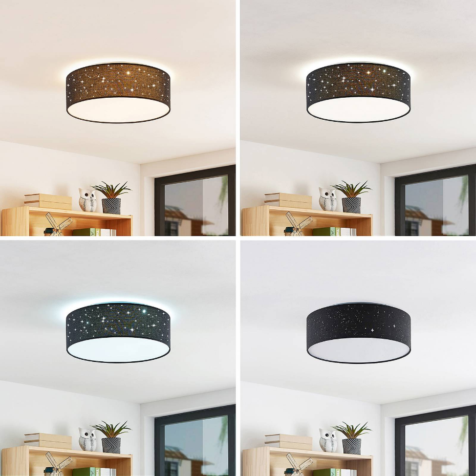 Plafonnier en textile moderneLED, Ellamina