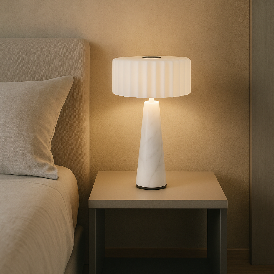 Lampe de table sans fil béton BLOK H30CM