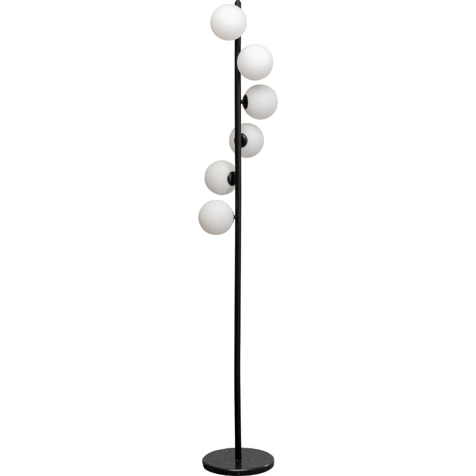 Lampadaire en verre et acier, SCALA BALLS