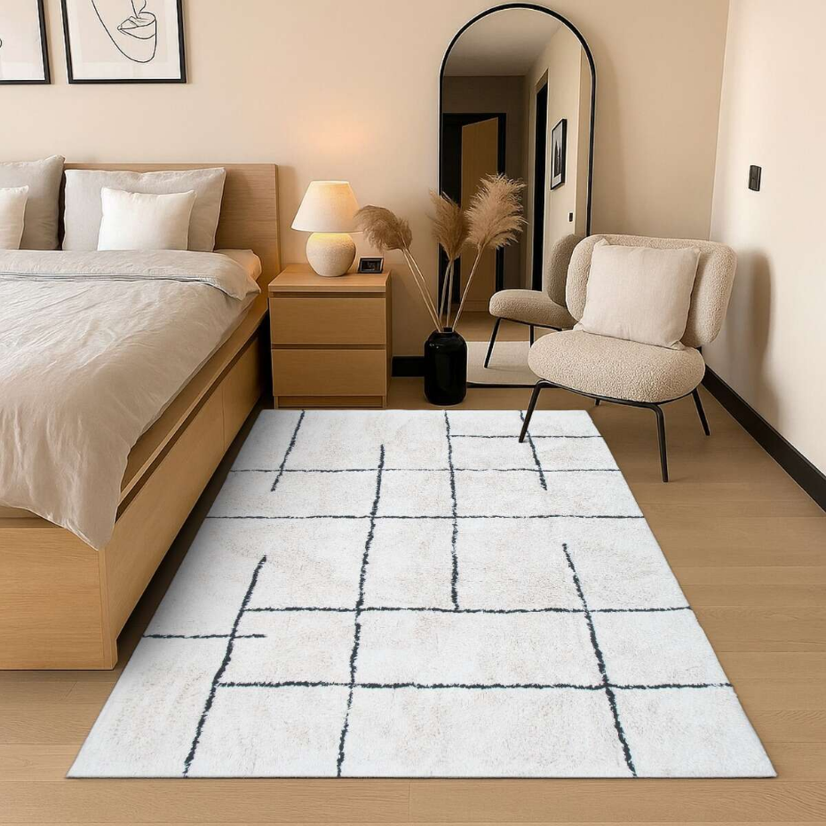 Tapis salon lavable berbère en coton  ATLAS - style bohème