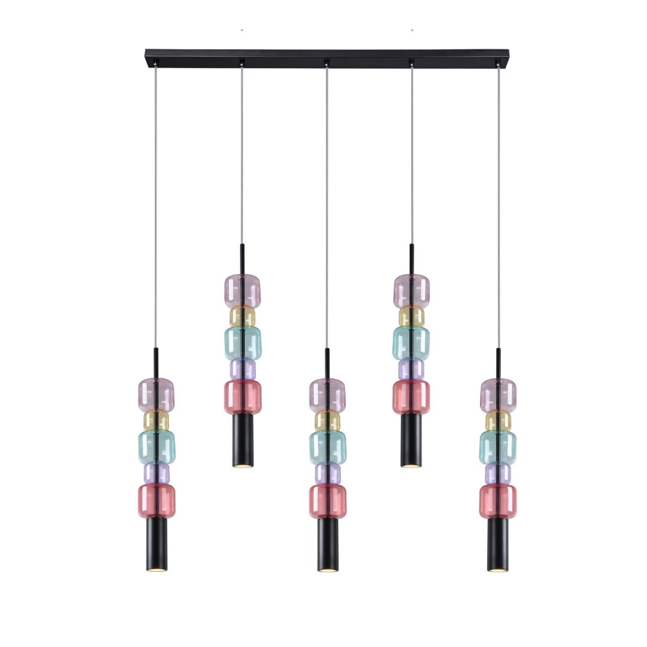 Suspension en verre et acier, CANDY BAR