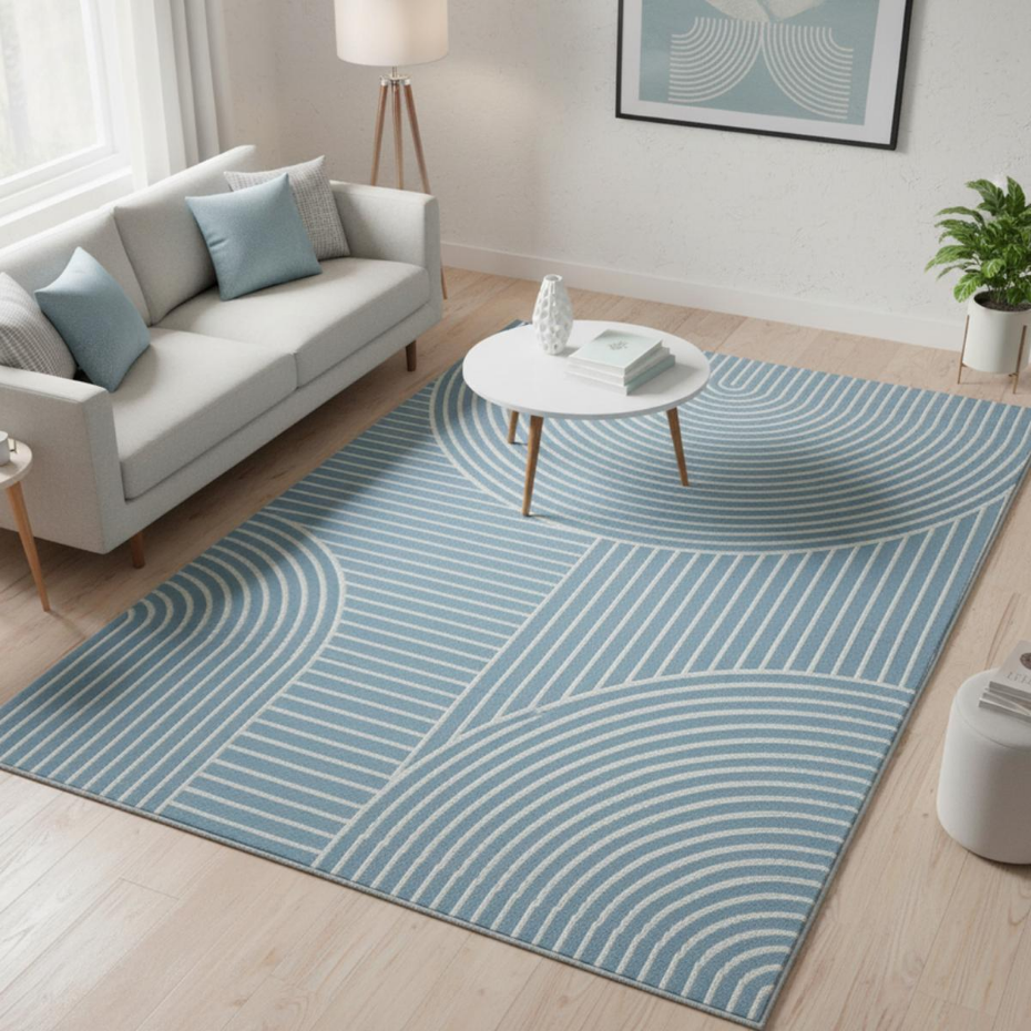 Tapis salon et chambre tissé motif géométrique LYN49 ARCROL