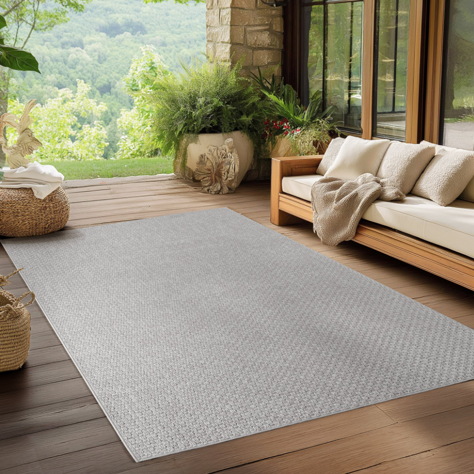 Tapis intérieur extérieur tissé à motif géométrique NEREA