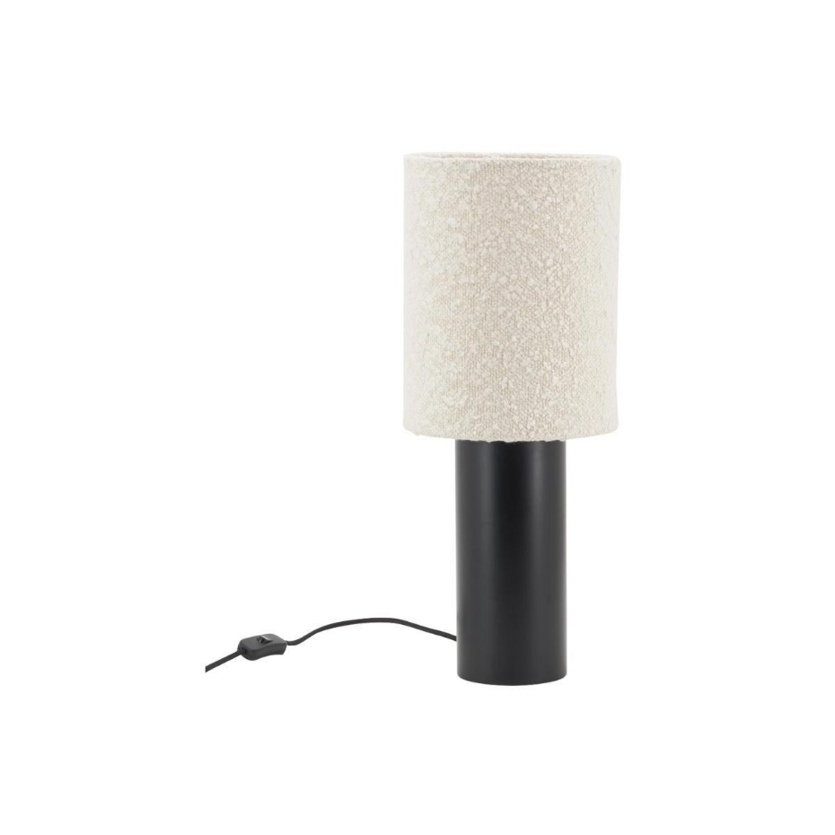 Lampe en métal et coton bouclette