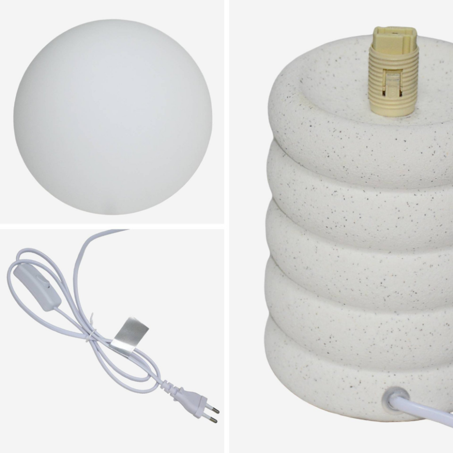 Lampe à poser intérieur céramique moucheté H 28cm ZOE