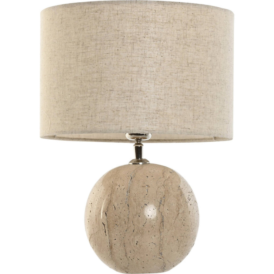 Lampe à poser en marbre et coton forme ronde Neoclasico