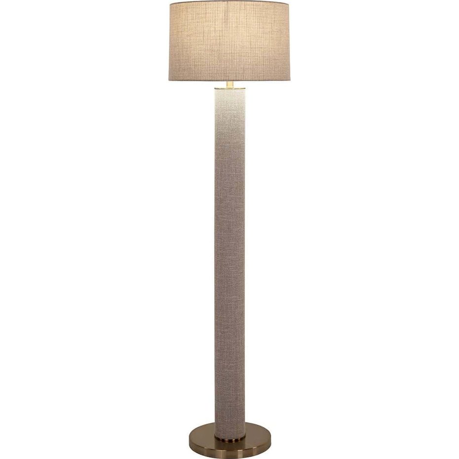 Lampadaire en tissu et métal forme ronde