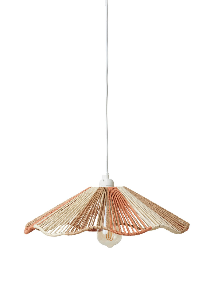 Abat-jour pour suspension en corde multicolore