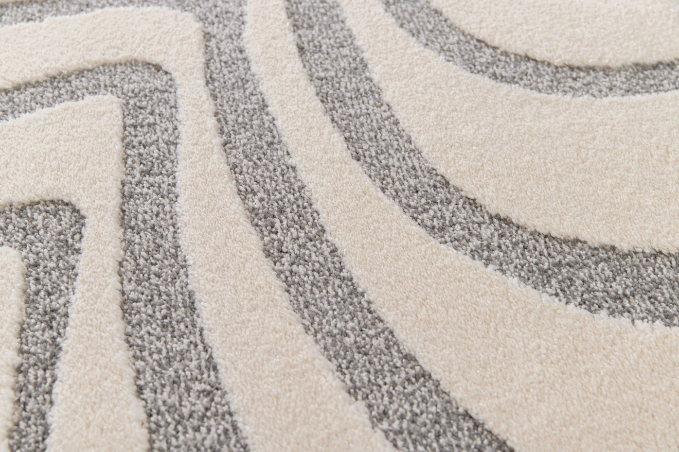 Tapis rond design avec effet relief NAYA