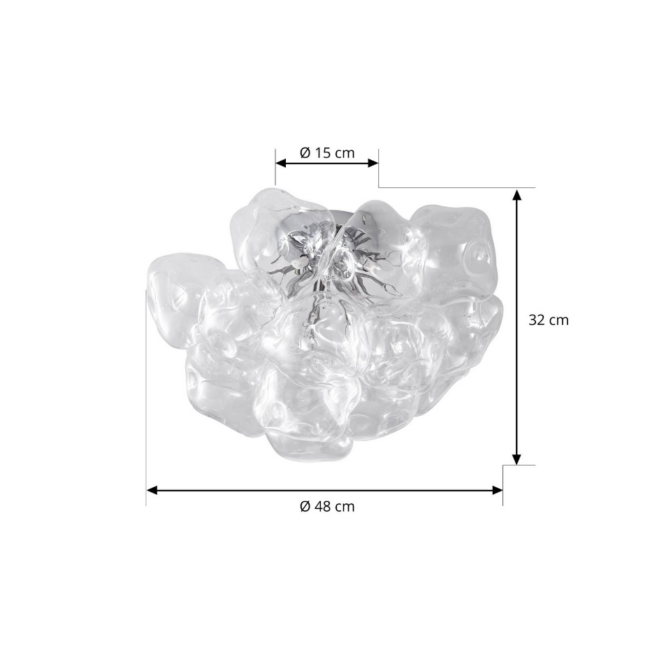 Plafonnier en verre design, Diborah