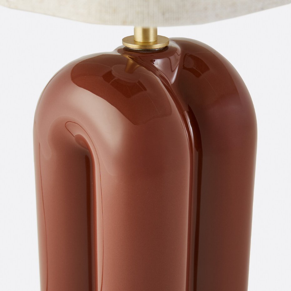 Lampe à poser céramique et lin, Malo