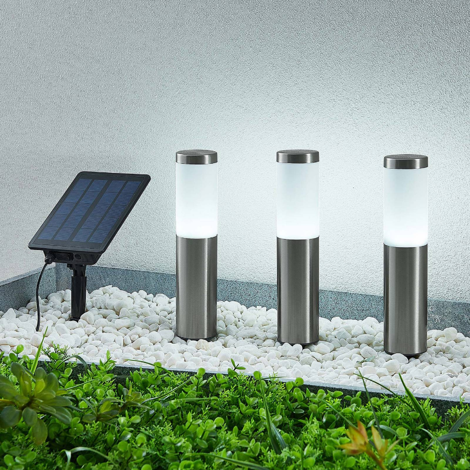 Lampe solaire en inox moderneLED, Lexiane