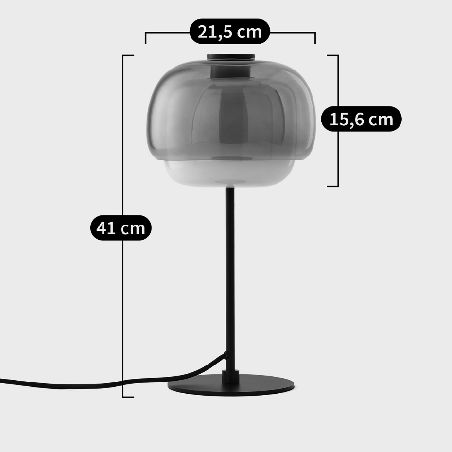 Lampe à poser en verre coloré, KINOKO