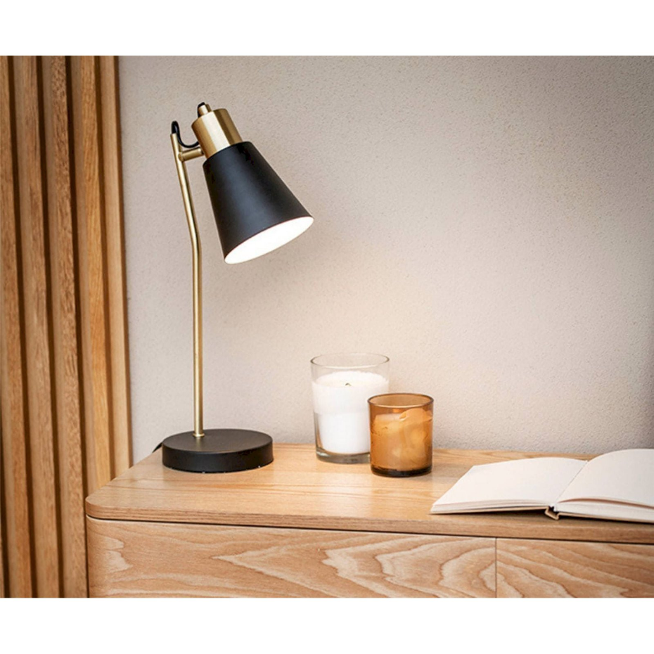 Lampe de table rectangulaire en métal style industriel