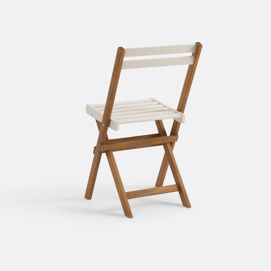 Ensemble de jardin pliable, 3 pièces, en acacia, DUDENA