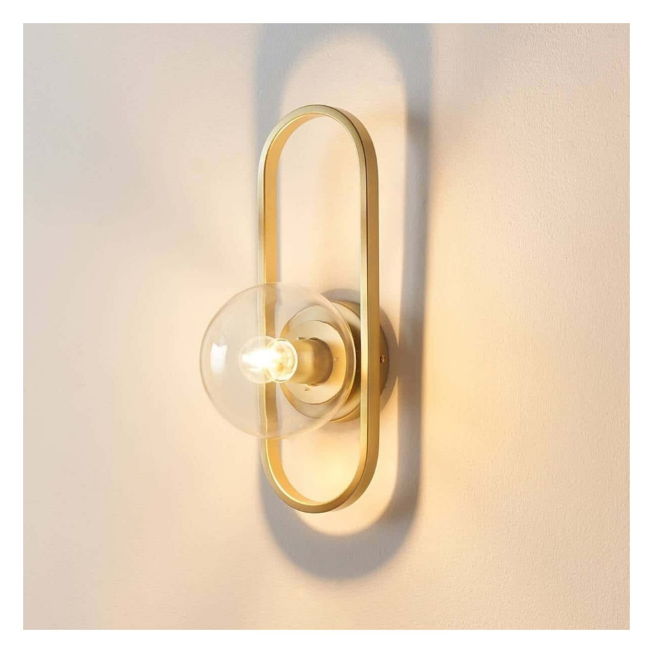 Applique dorée avec globe transparent - BELISTO