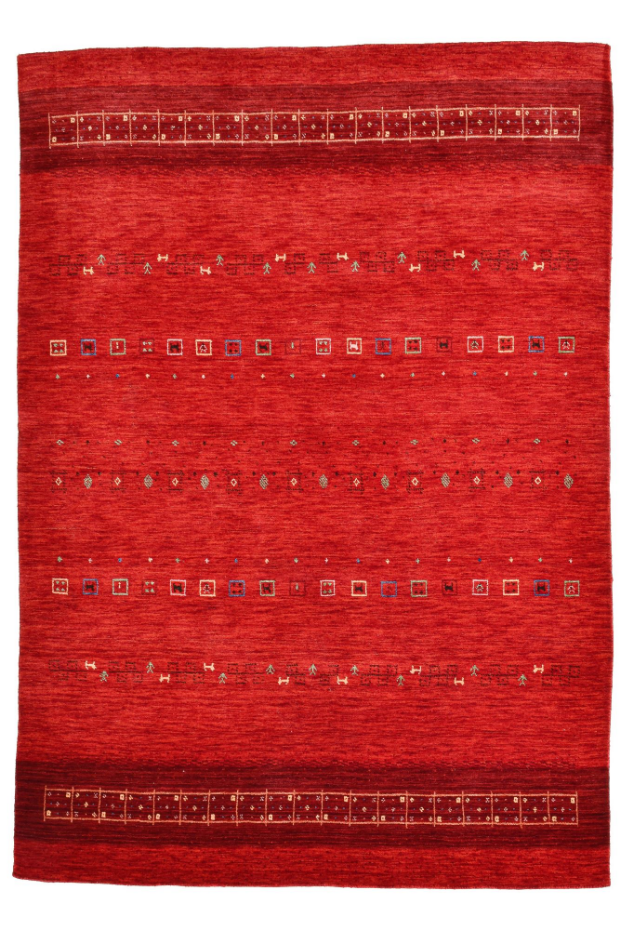 Tapis salon gabbeh Lori Dream Gold tissé main