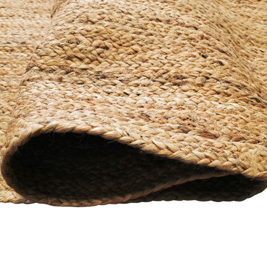 Tapis de salon en jute tressé main motif lignes  SUNNY JUTE