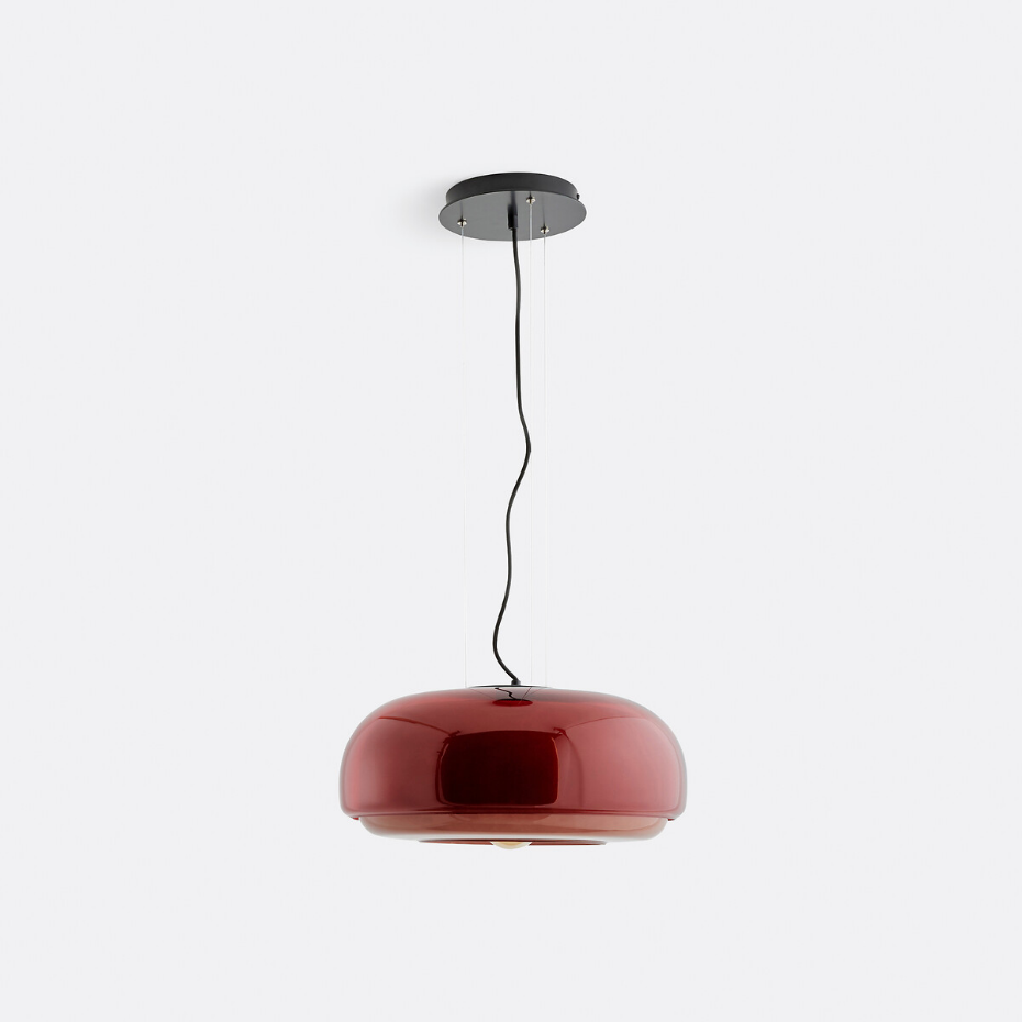 Suspension en verre coloré Ø45 cm, Kinoko