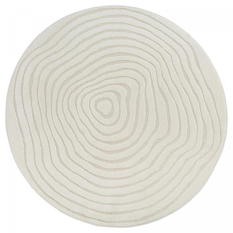 Tapis rond LYN9 SPIRATRI Tapis soyeux en relief
