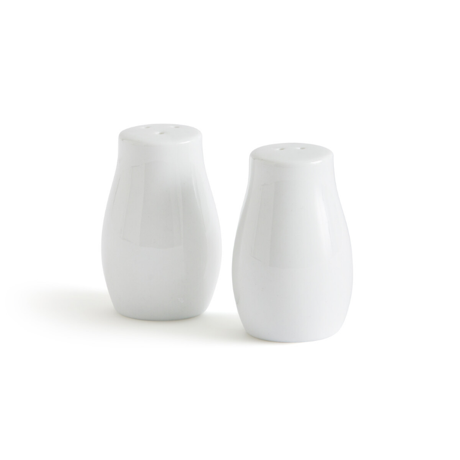 Set salière + poivrière, porcelaine, Atola