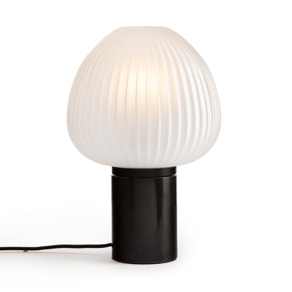 Lampe à poser, verre givré, Chanya