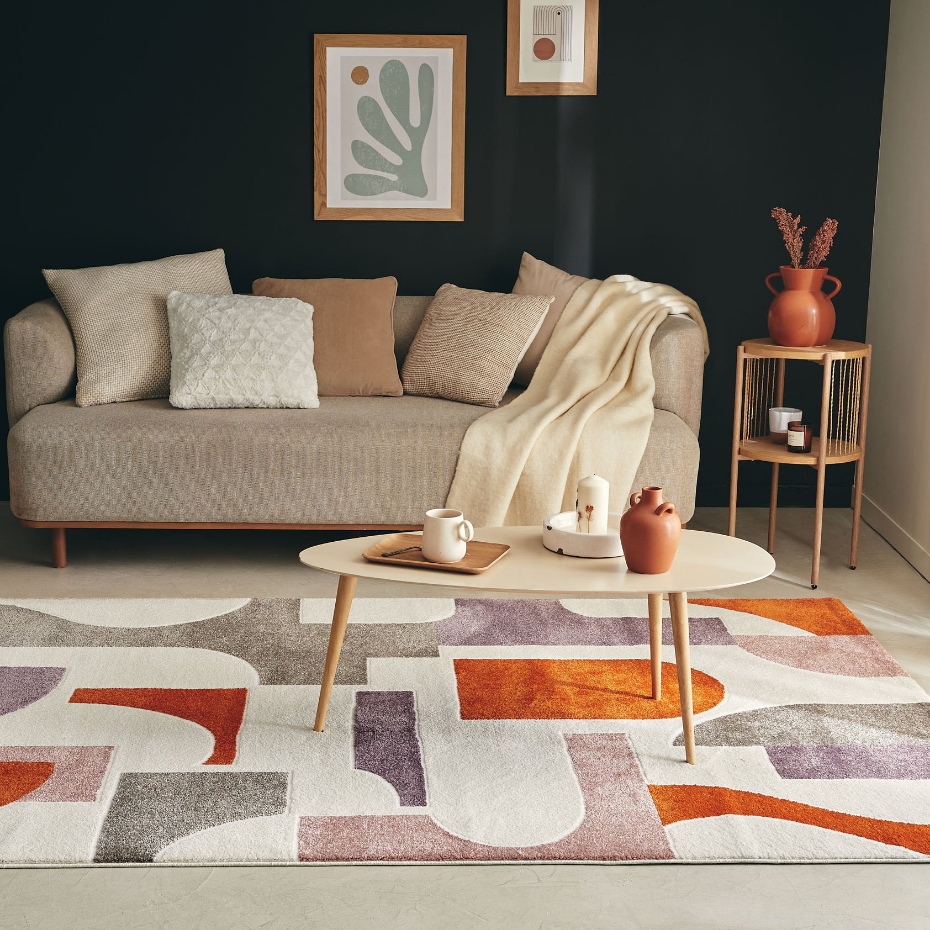 Tapis de salon motifs abstraits MEMPHIS