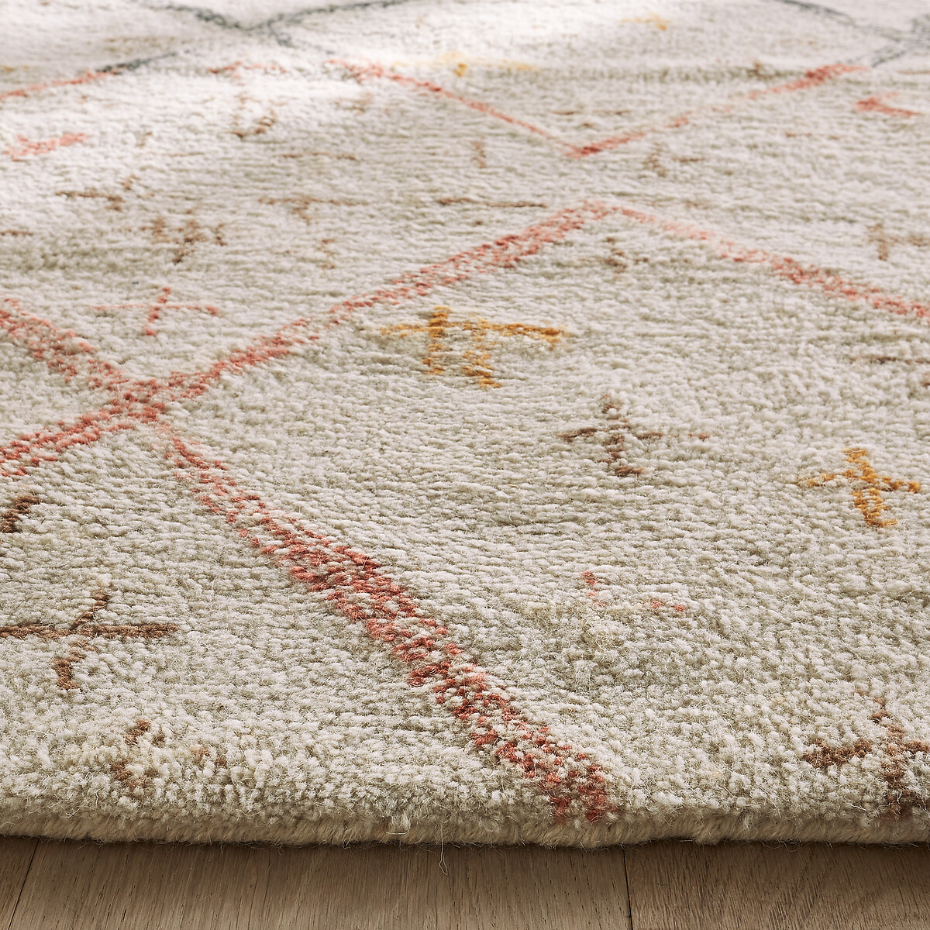 Tapis de couloir épais laine, tufté main, Ashwin