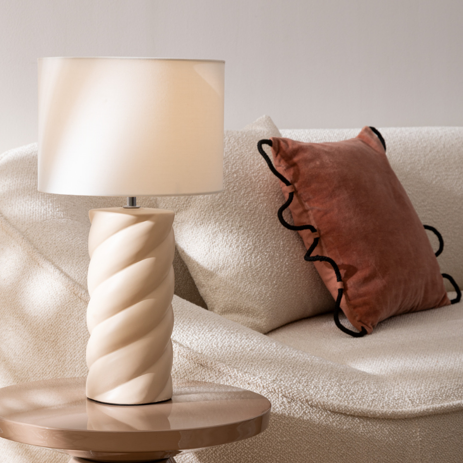 Lampe à poser céramique torsadée NOLY