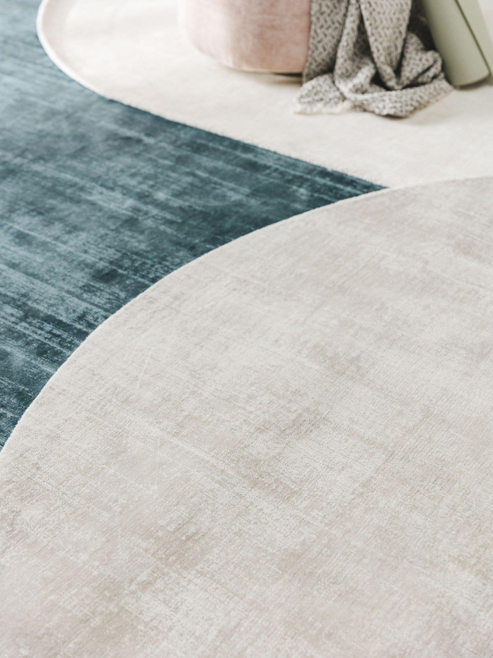 Tapis rond en viscose tissé main NOVA