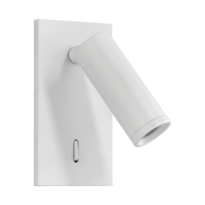Applique liseuse led encastrable blanc mat Asias