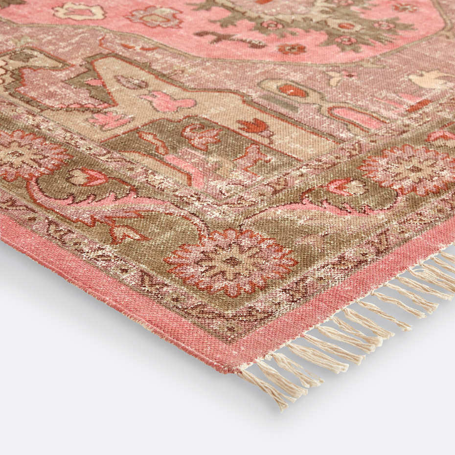 Tapis vintage en coton, Floris